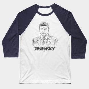 Zelenskyy scribble art. Baseball T-Shirt